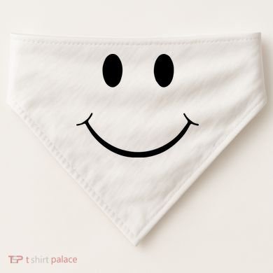 Green Guy Smiley Face USA-Made Doggie Bandana