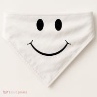 Green Guy Smiley Face USA-Made Doggie Bandana thumb 0