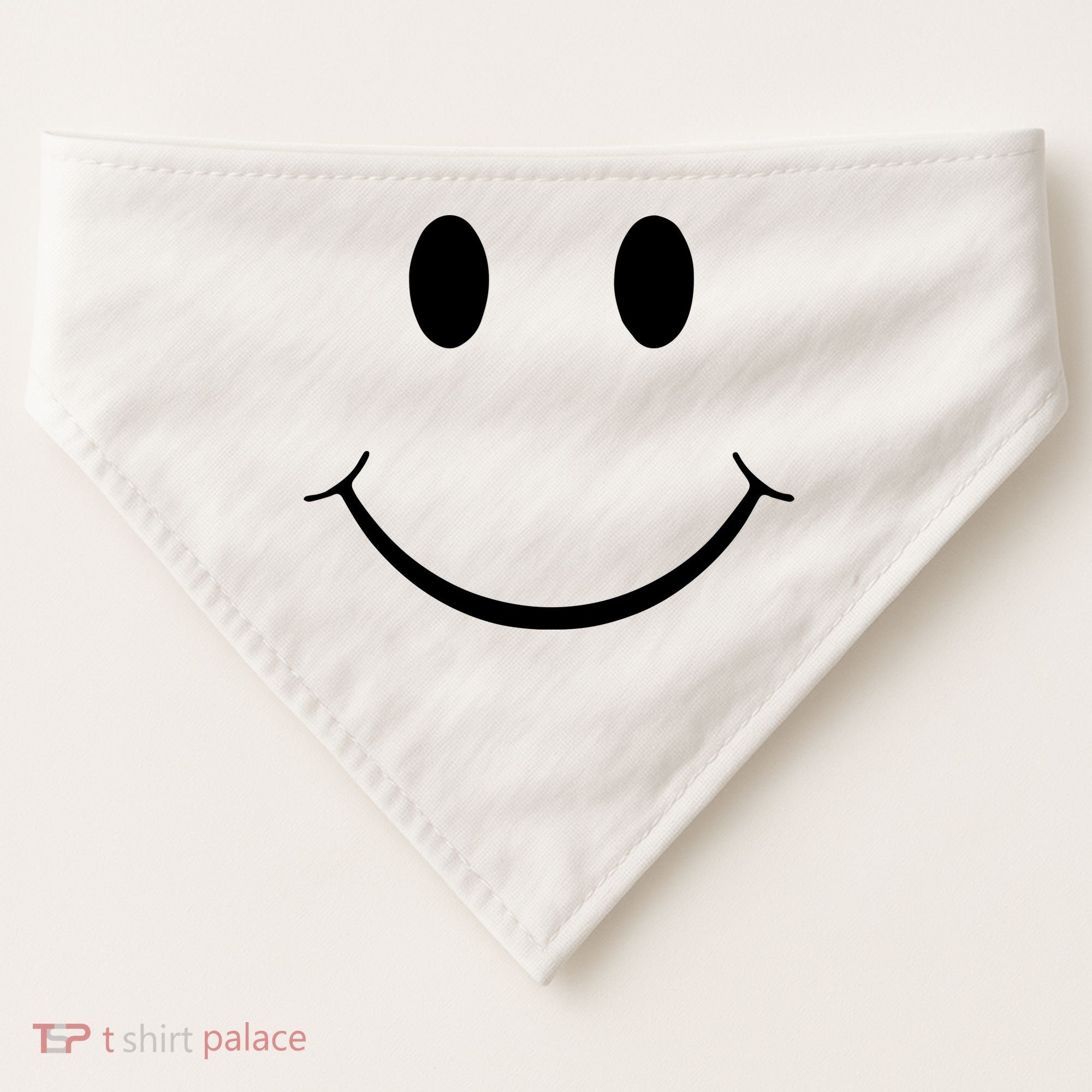Green Guy Smiley Face USA-Made Doggie Bandana