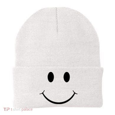 Green Guy Smiley Face Beanie
