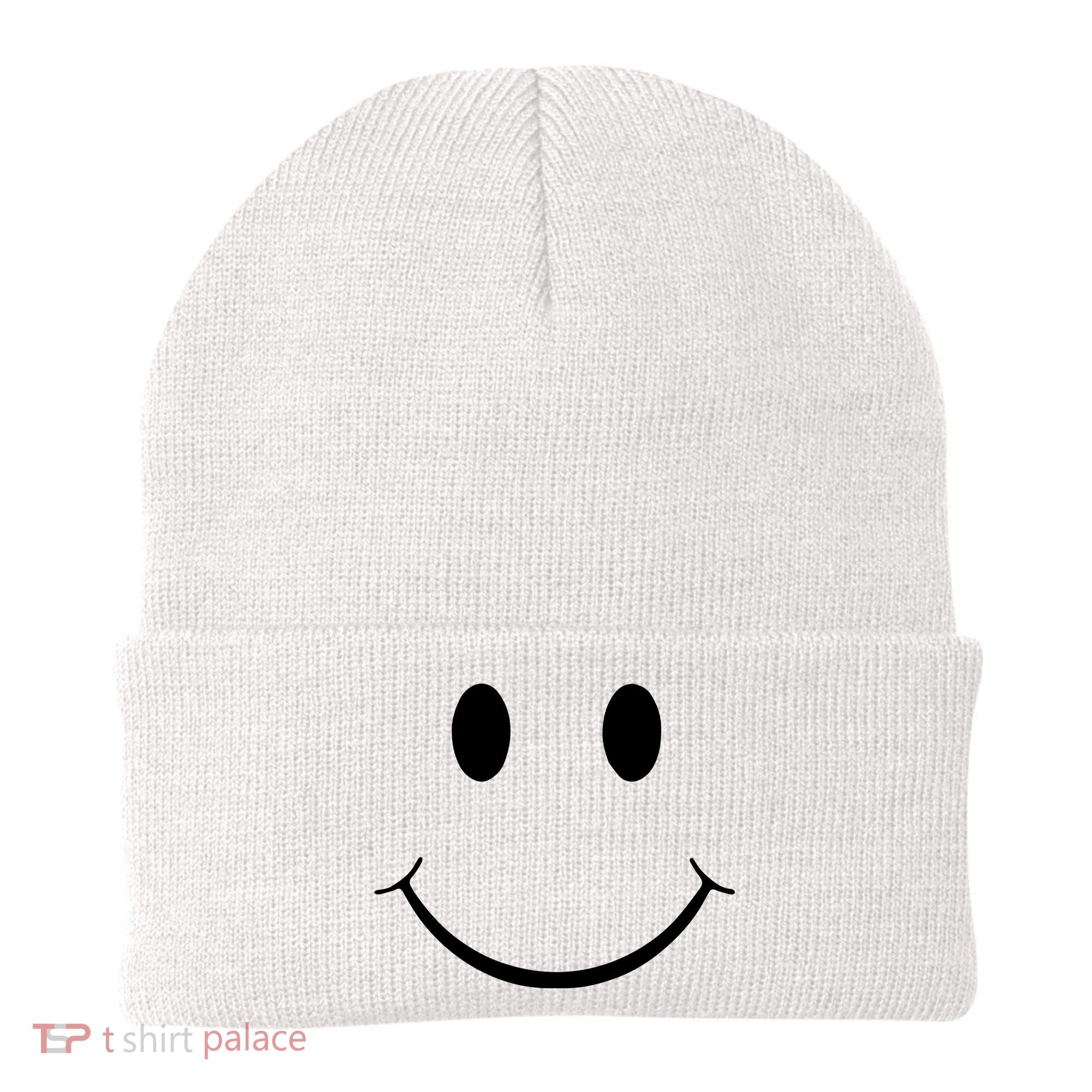 Green Guy Smiley Face Beanie