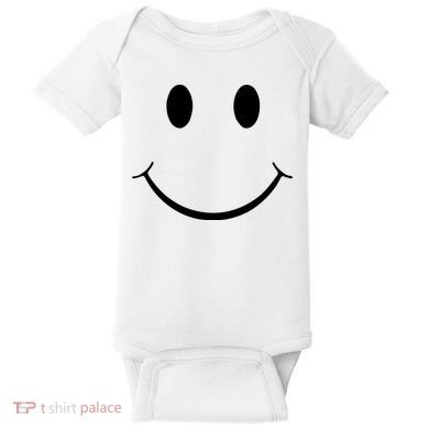 Green Guy Smiley Face Baby Bodysuit