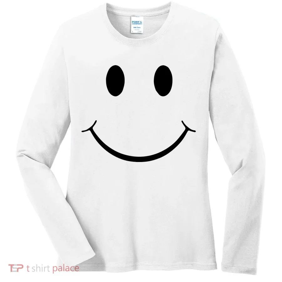 Green Guy Smiley Face Women's Long Sleeve Shirt