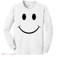 Green Guy Smiley Face Kids Long Sleeve Shirt thumb 0