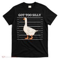 Goose Got Too Silly Funny Silly Goose Mugshot Meme T-Shirt thumb 0