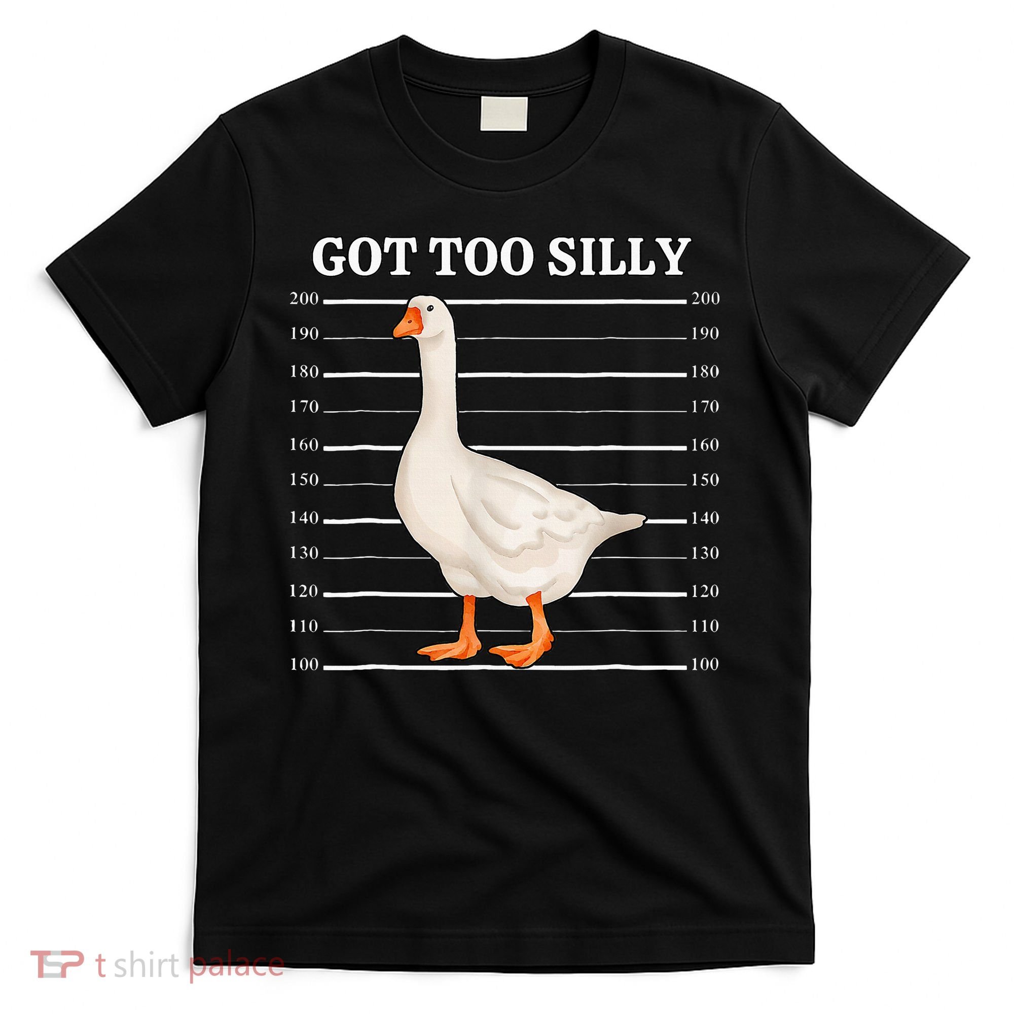Goose Got Too Silly Funny Silly Goose Mugshot Meme T-Shirt