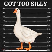 Goose Got Too Silly Funny Silly Goose Mugshot Meme Women's Hoodie thumb 2