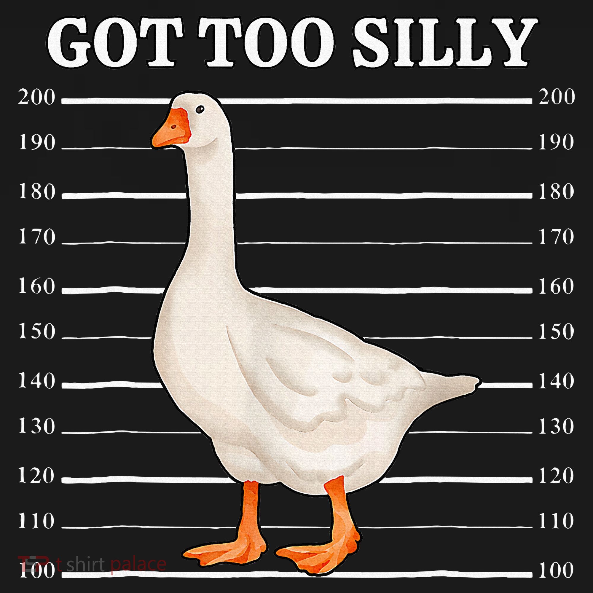 Goose Got Too Silly Funny Silly Goose Mugshot Meme Women's Hoodie