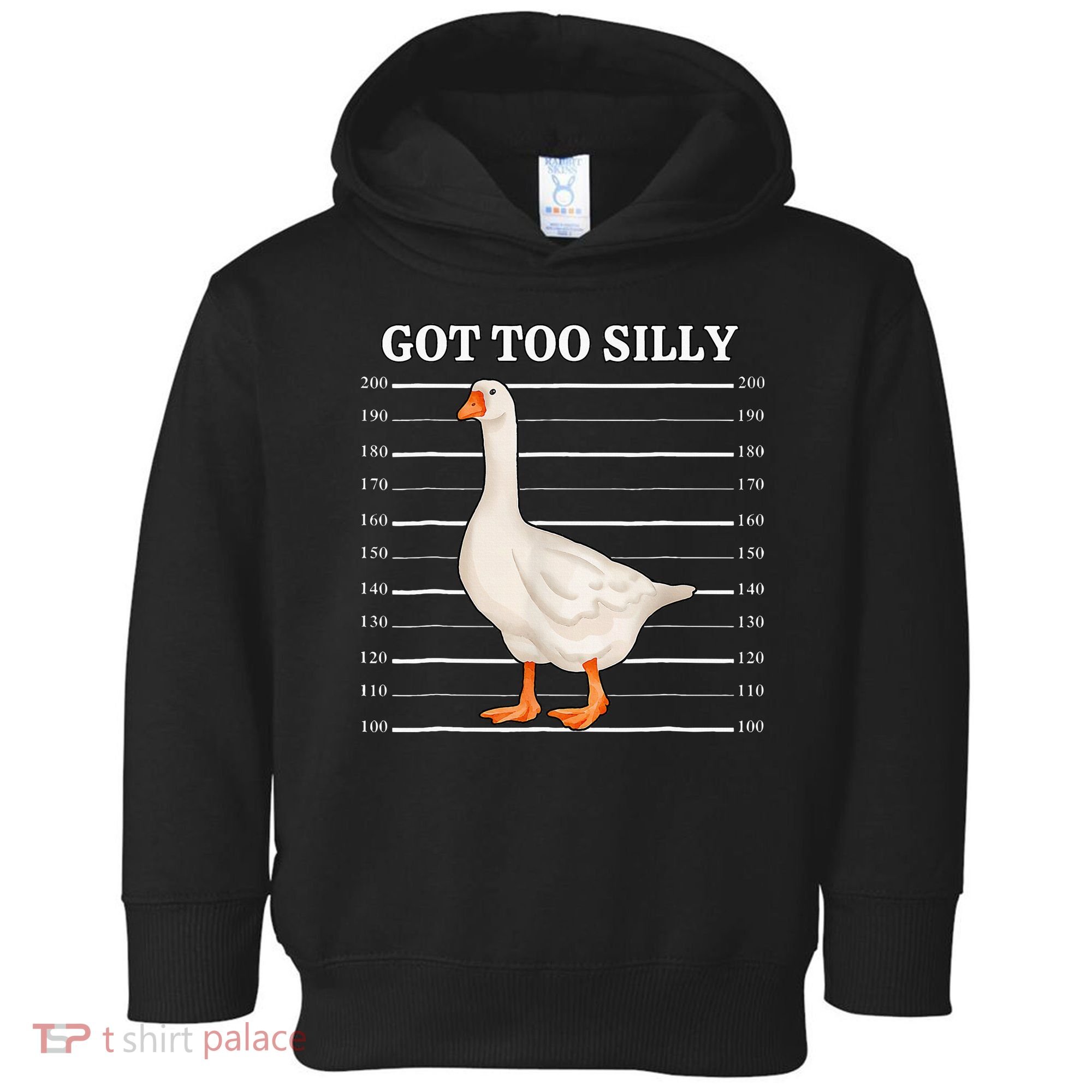 Goose Got Too Silly Funny Silly Goose Mugshot Meme Toddler Hoodie