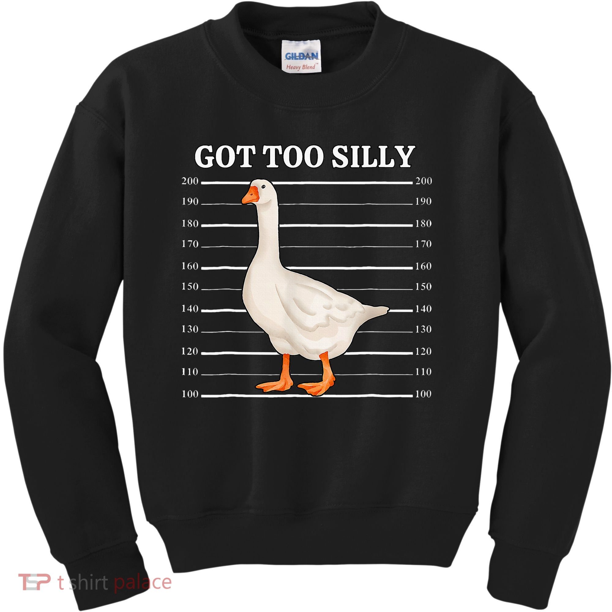 Goose Got Too Silly Funny Silly Goose Mugshot Meme Kids Sweatshirt