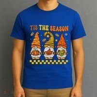 Groovy Gnomes Tis The Season Fall Autumn Happy Thanksgiving T-Shirt thumb 3