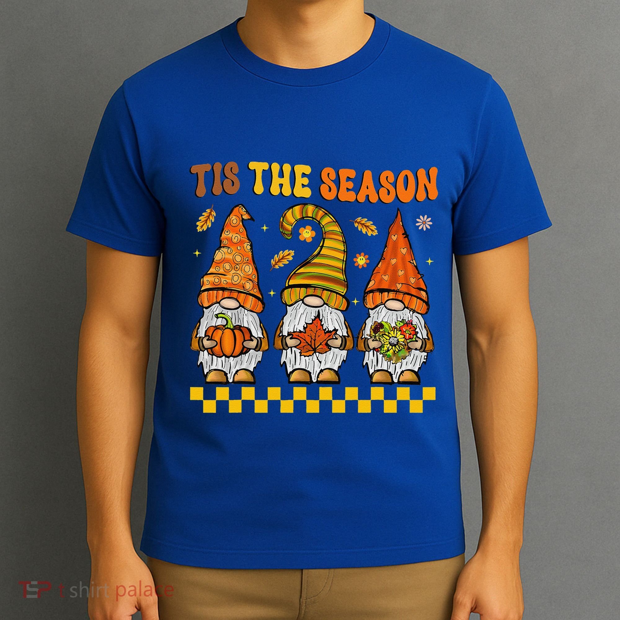Groovy Gnomes Tis The Season Fall Autumn Happy Thanksgiving T-Shirt