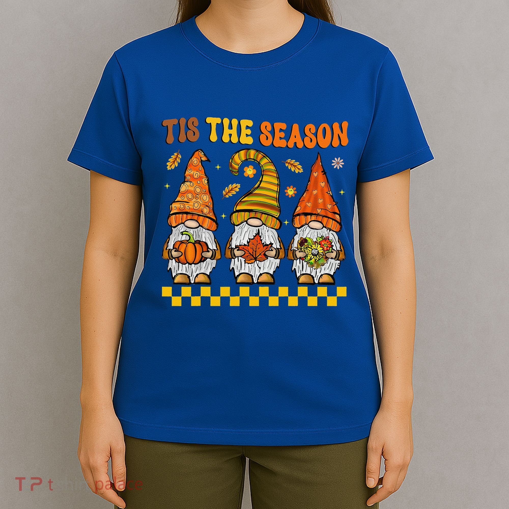 Groovy Gnomes Tis The Season Fall Autumn Happy Thanksgiving T-Shirt