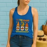 Groovy Gnomes Tis The Season Fall Autumn Happy Thanksgiving Women's Tank Top thumb 2