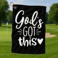 Gods Got This Jesus Jesus Golf Towel thumb 1