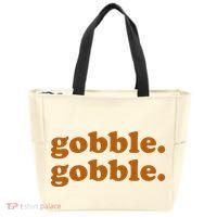 Gobble Gobble Thanksgiving Turkey Holiday Tote Bag thumb 0