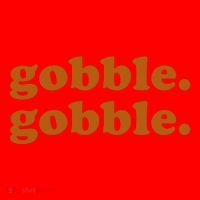 Gobble Gobble Thanksgiving Turkey Holiday Santa Hat thumb 1