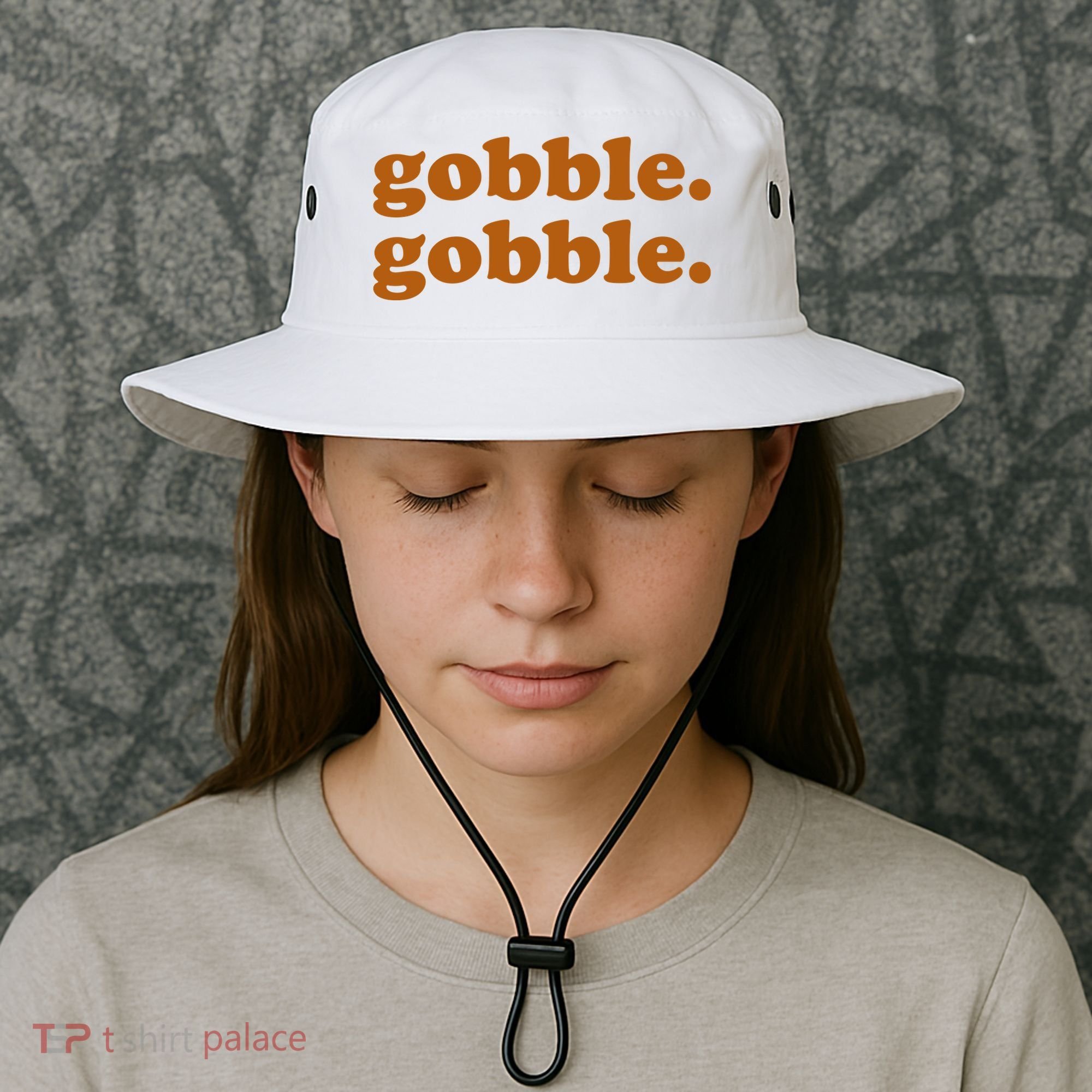 Gobble Gobble Thanksgiving Turkey Holiday Bucket Hat