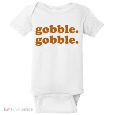 Gobble Gobble Thanksgiving Turkey Holiday Baby Bodysuit