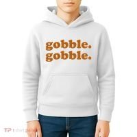 Gobble Gobble Thanksgiving Turkey Holiday Kids Hoodie thumb 4
