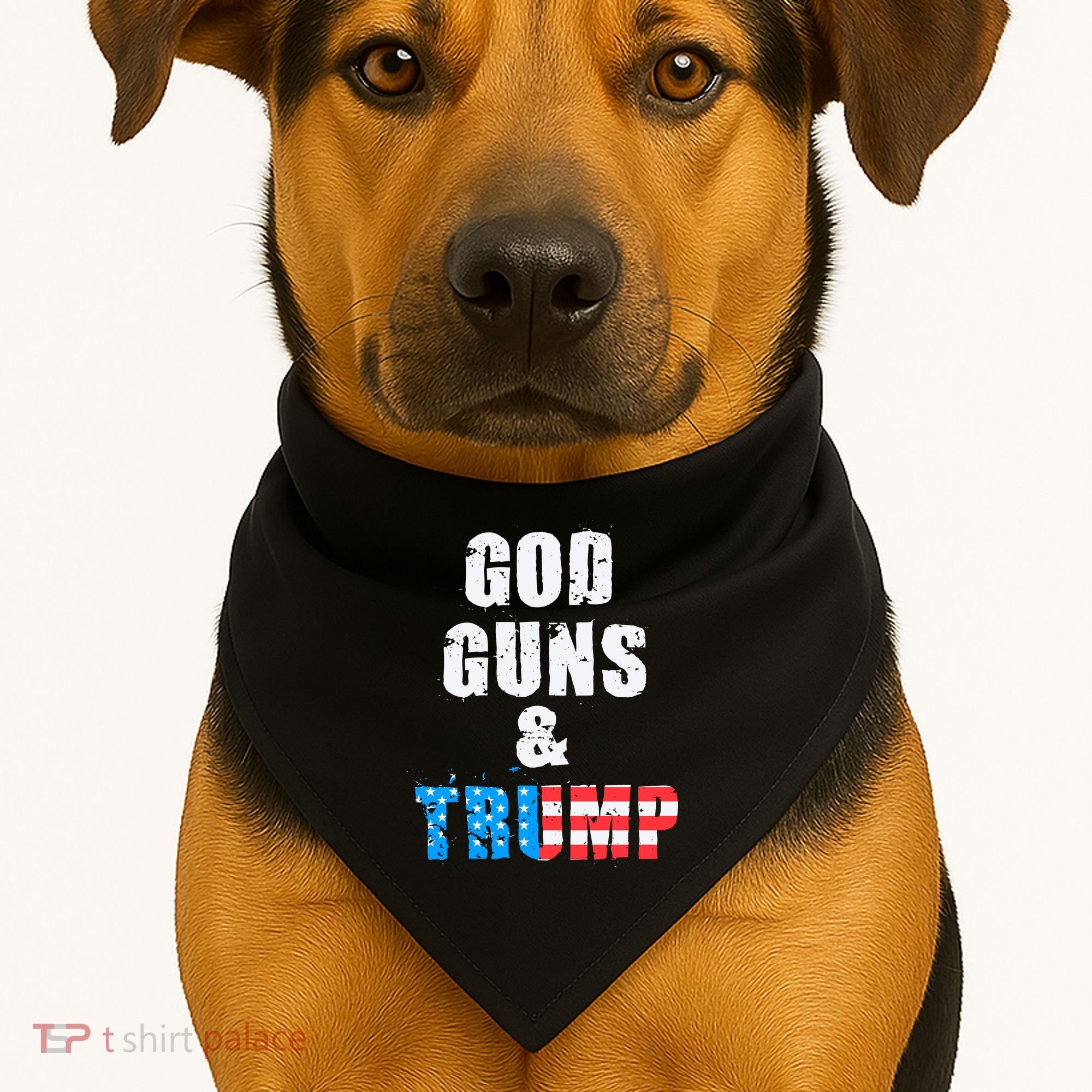 God Guns & Trump 2nd Amendment USA-Made Doggie Bandana