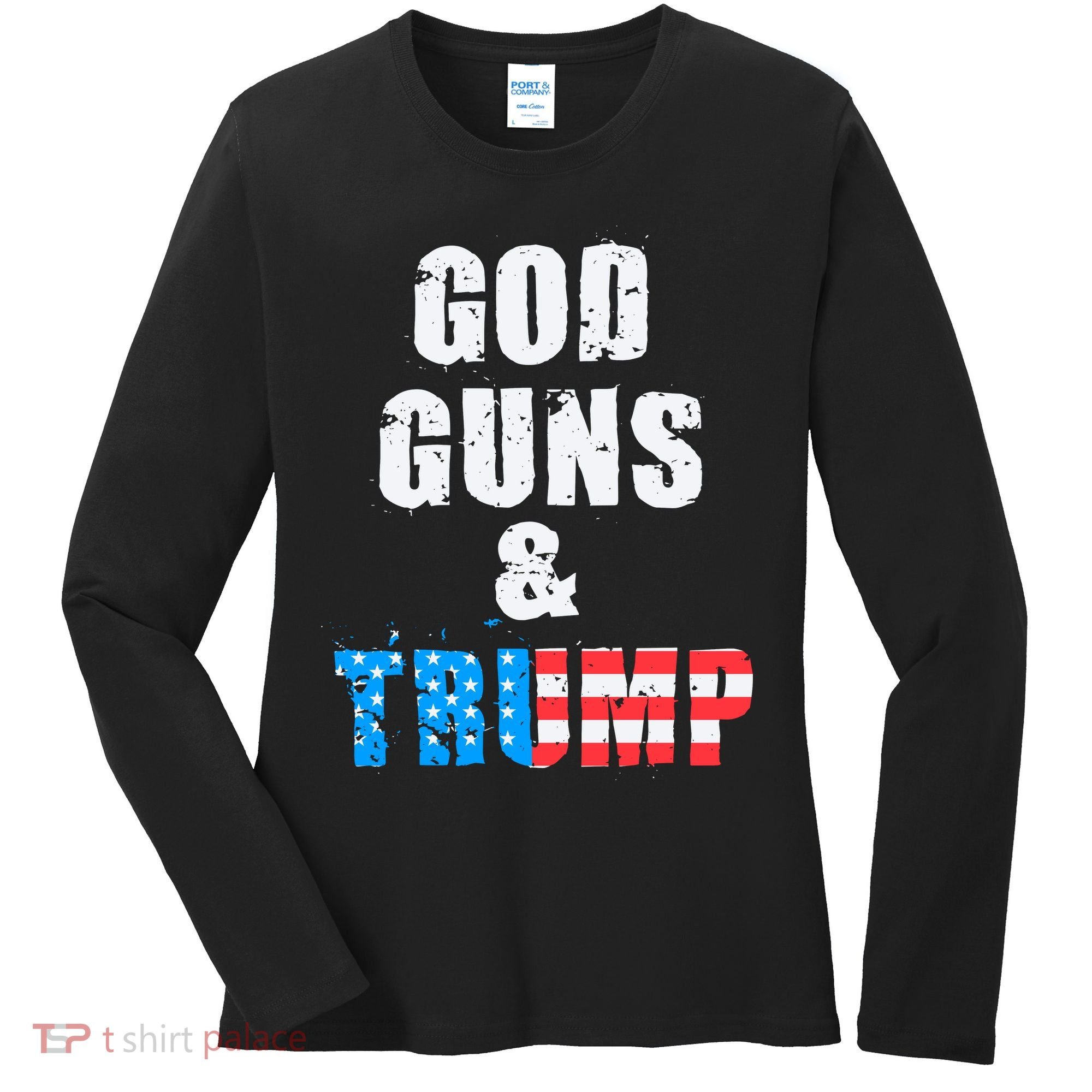God Guns & Trump 2nd Amendment Women's Long Sleeve Shirt