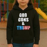 God Guns & Trump 2nd Amendment Kids Hoodie thumb 3