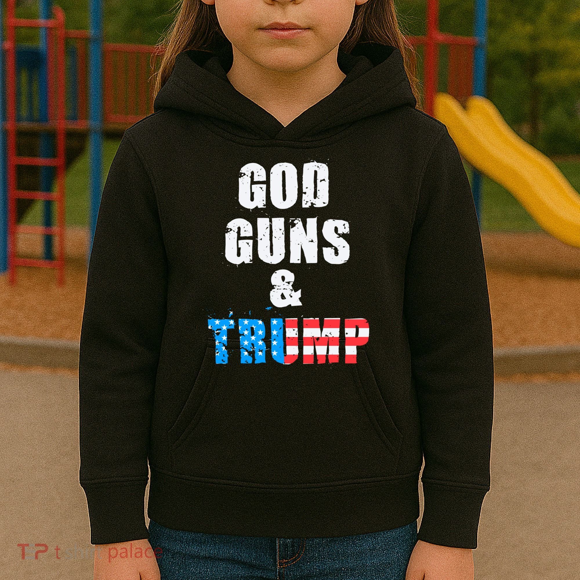 God Guns & Trump 2nd Amendment Kids Hoodie