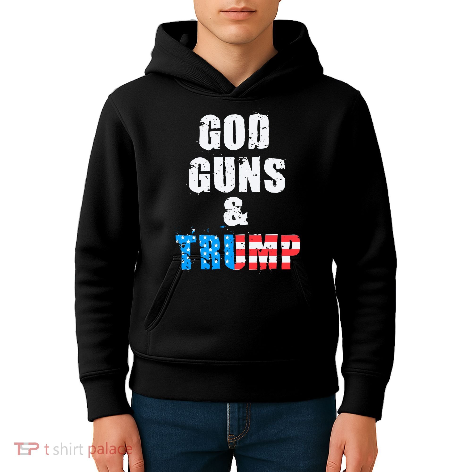 God Guns & Trump 2nd Amendment Kids Hoodie