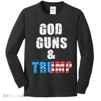 God Guns & Trump 2nd Amendment Kids Long Sleeve Shirt thumb 0