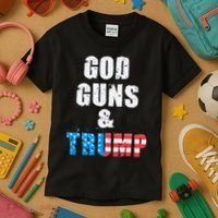God Guns & Trump 2nd Amendment Kids T-Shirt thumb 3