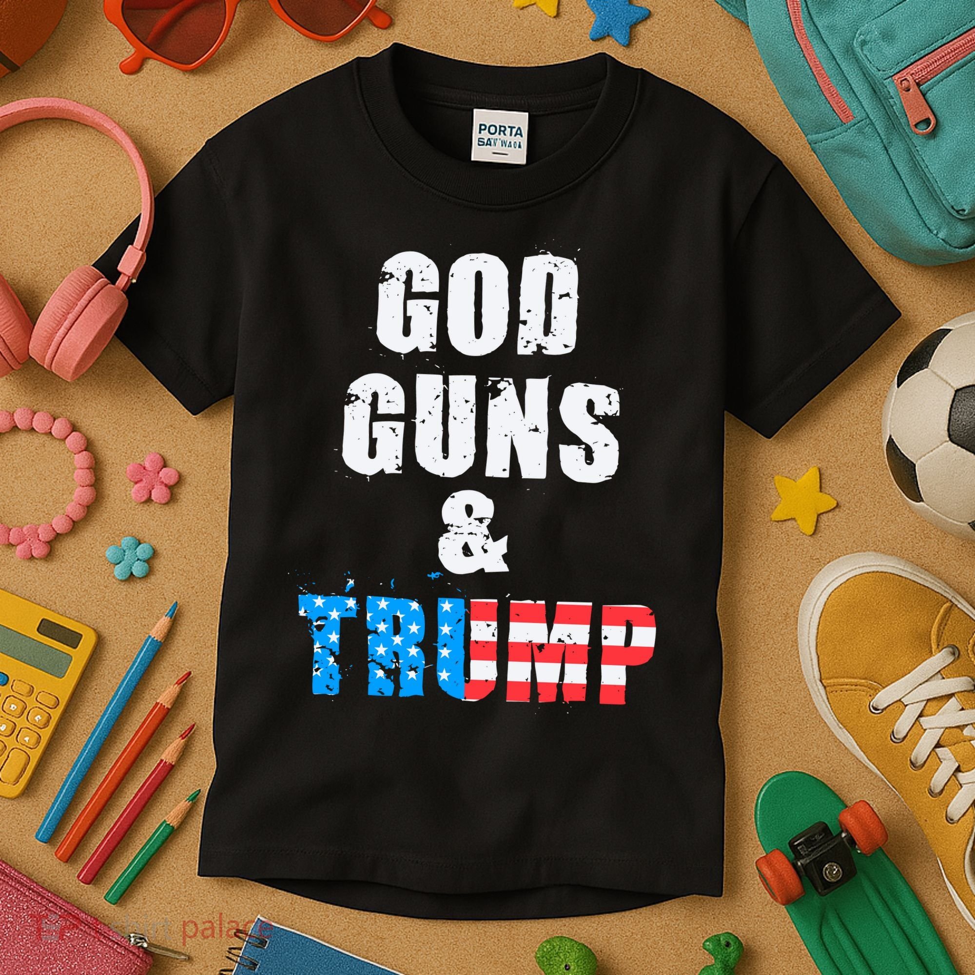 God Guns & Trump 2nd Amendment Kids T-Shirt