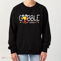 Gobble Gobble Thanksgiving Turkey Festive Women's Sweatshirt thumb 0