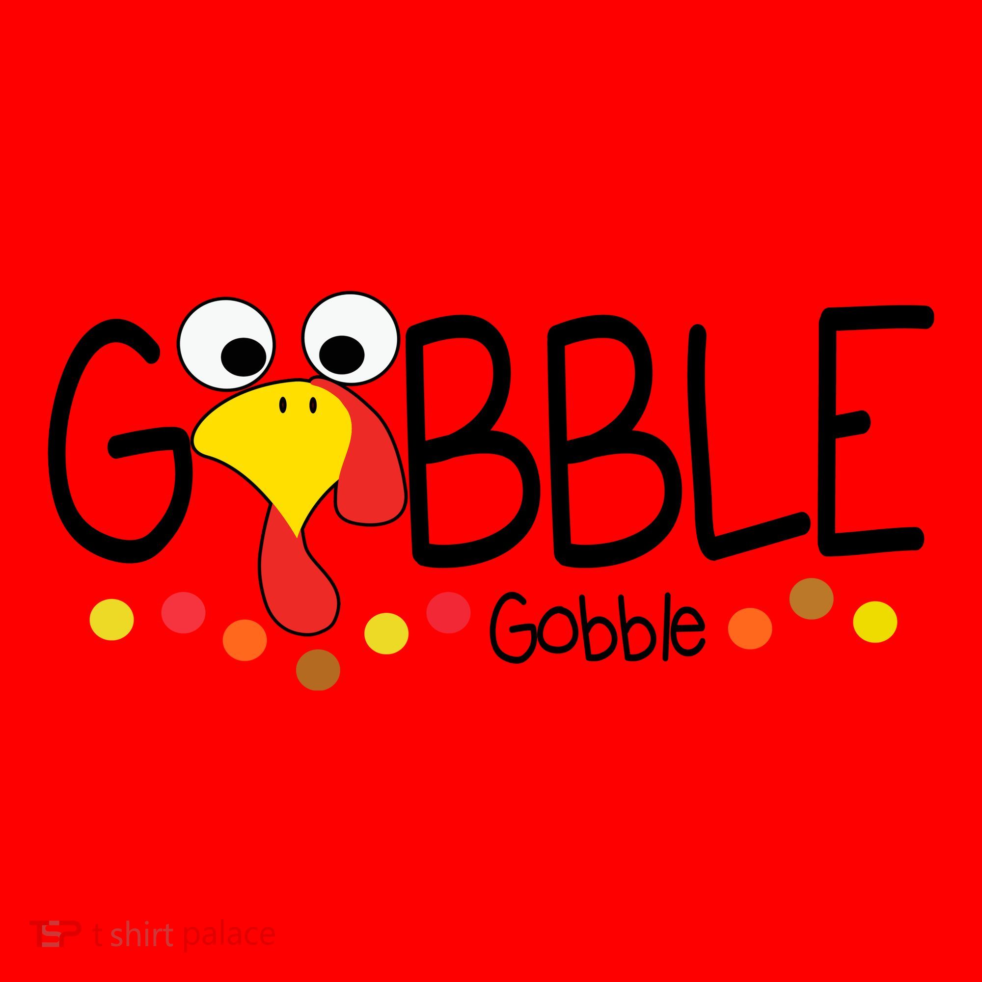 Gobble Gobble Thanksgiving Turkey Festive Santa Hat