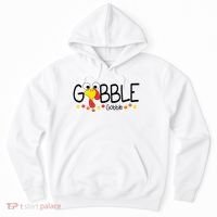 Gobble Gobble Thanksgiving Turkey Festive Hoodie thumb 0