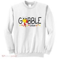 Gobble Gobble Thanksgiving Turkey Festive Sweatshirt thumb 0