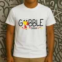 Gobble Gobble Thanksgiving Turkey Festive T-Shirt thumb 3