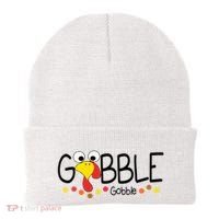 Gobble Gobble Thanksgiving Turkey Festive Beanie thumb 0