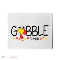 Gobble Gobble Thanksgiving Turkey Festive Mousepad thumb 0