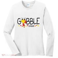 Gobble Gobble Thanksgiving Turkey Festive Women's Long Sleeve Shirt thumb 0