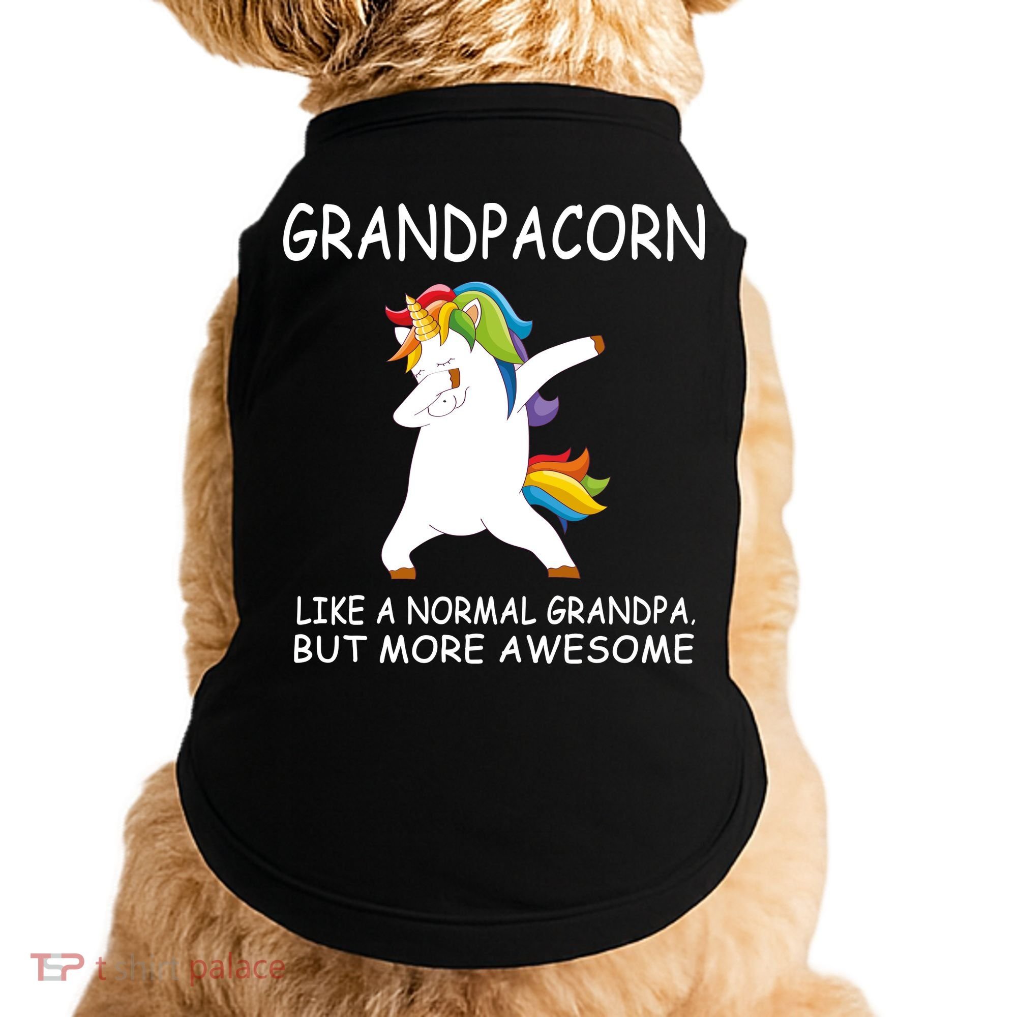 Grandpacorn Grandpa Unicorn Doggie Tank