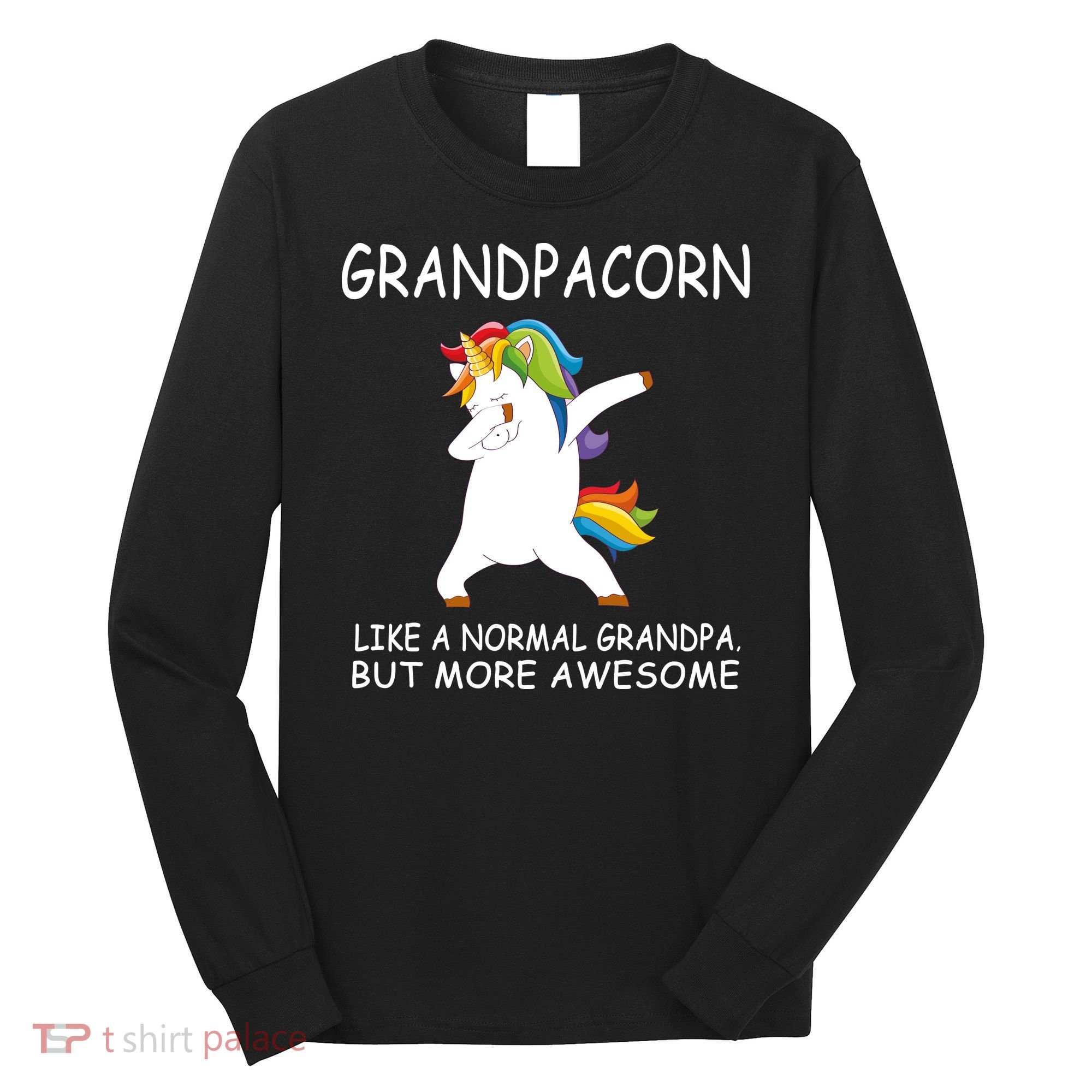 Grandpacorn Grandpa Unicorn Long Sleeve Shirt
