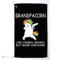 Grandpacorn Grandpa Unicorn Golf Towel thumb 0
