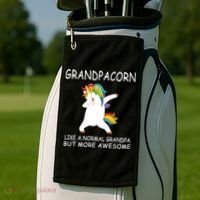 Grandpacorn Grandpa Unicorn Golf Towel thumb 2