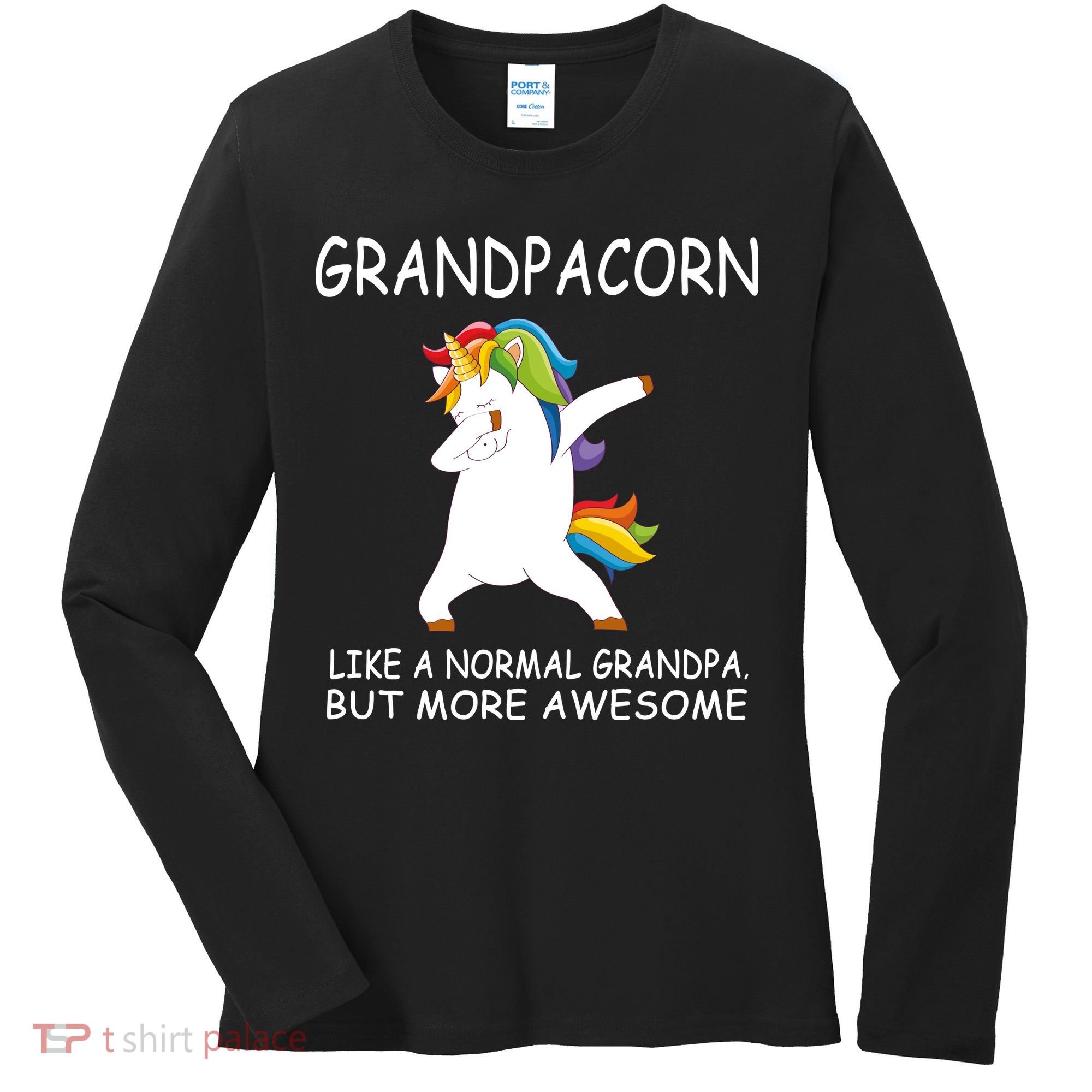 Grandpacorn Grandpa Unicorn Women's Long Sleeve Shirt