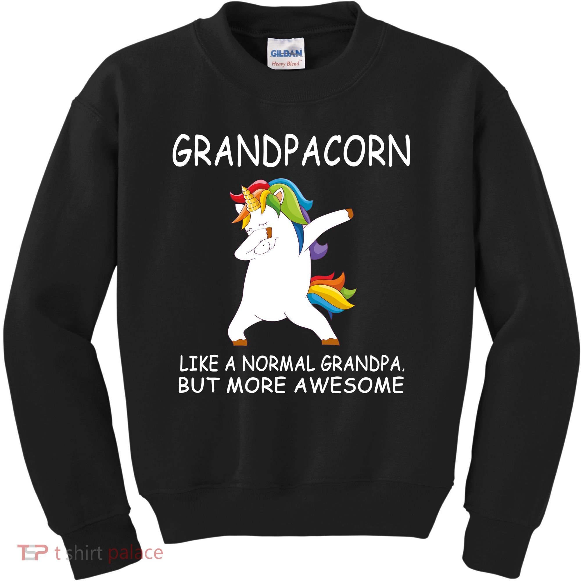 Grandpacorn Grandpa Unicorn Kids Sweatshirt