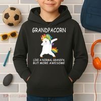 Grandpacorn Grandpa Unicorn Kids Hoodie thumb 2