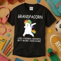 Grandpacorn Grandpa Unicorn Kids T-Shirt thumb 3