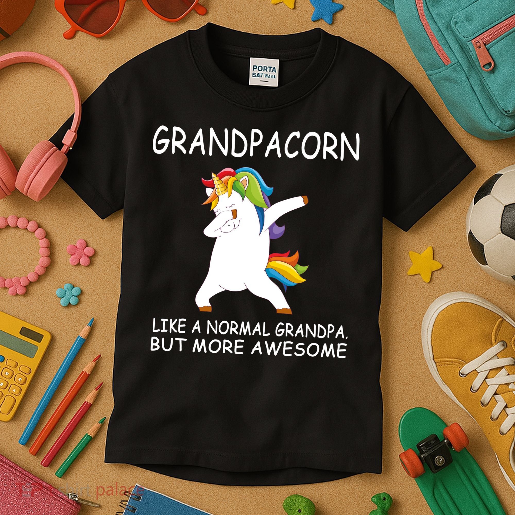 Grandpacorn Grandpa Unicorn Kids T-Shirt