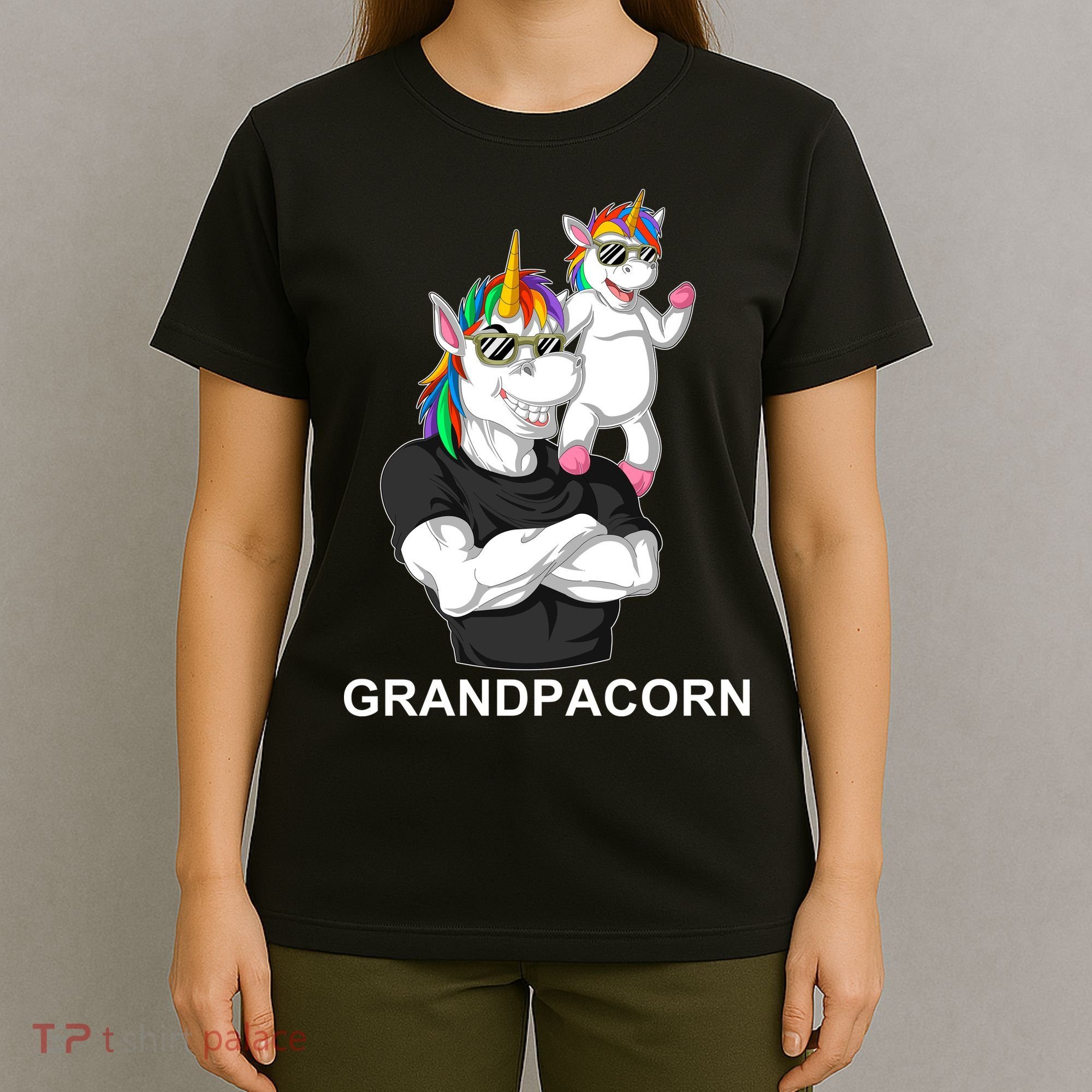 Grandpacorn Grandpa Unicorn T-Shirt